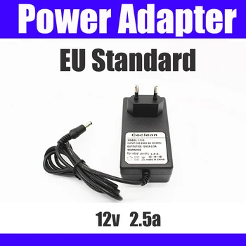 Ес Европа Адаптер питания постоянного тока 12 В 2.5А высокого качества, штепсельная вилка европейского стандарта Для камер видеонаблюдения, видеорегистраторов и NVR