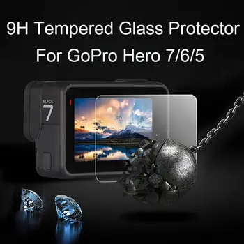 Универсальный водонепроницаемый экран из закаленного стекла с защитой от царапин + защитная пленка для объектива повышенной твердости для GoPro Hero 7 6 5