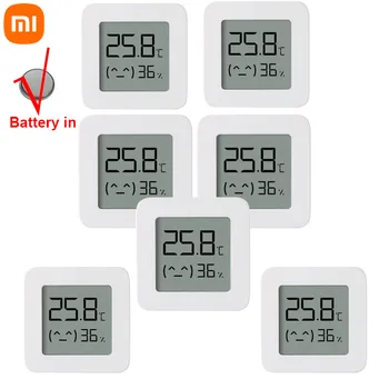Оптовые продажи Xiaomi Mijia Bluetooth Thermometer 2 Wireless Smart Electric Digital Hygrometer Thermometer Работают с приложением Mi Mihome