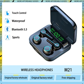Оригинальные наушники M21 TWS, беспроводные Bluetooth-наушники для Iphone, высококачественные стереонаушники с шумоподавлением, пара гарнитур