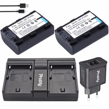2 шт. Probty NP-FH50 NP FH50 Батарея + USB Двойное Зарядное устройство для Sony DCR-HC20 DCR-HC21 DCR-HC26 DCR-HC28 DCR-HC30 DCR-HC32 DCR-HC36