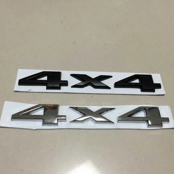 3D Рельефные буквы на задней двери для вставок с полным приводом 4X4, простые в установке автомобильные значки, вставные наклейки, Серебристый, черный L41A