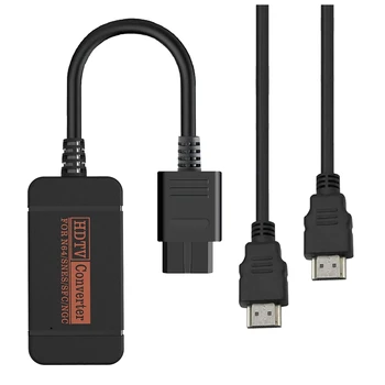Ретро кабель для игровой консоли Gamecube Game Converter Черный для N64 64/SNES/NGC/SFC Gamecube