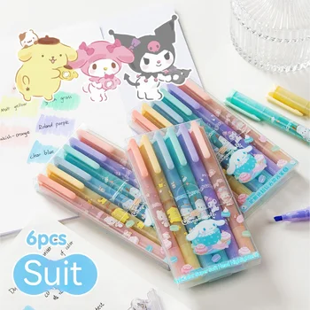 2023 Sanrio Limited Любит Многоцветный мультфильм Супер Мягкая Головка Защита глаз Цветная ручка для граффити Может делать заметки в школе