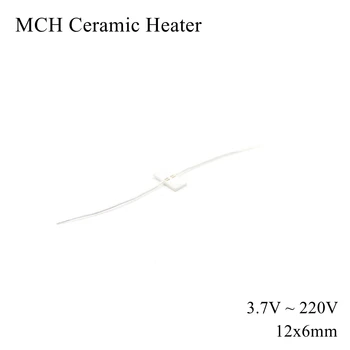 12x6mm 5V 12V 110V 220V MCH Металлокерамический Нагреватель Высокотемпературный Квадратный Глиноземный Электронагревательный Щит Пластина Группа HTCC Волосы Сухие