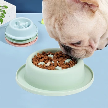 Миски для кормления домашних собак, миска для щенков, замедляющая процесс поедания, миска для маленьких собак, предотвращающая ожирение, Принадлежности для домашних собак, Аксессуары