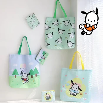 Сумка для покупок Kawaii Sanrio Pochacco с милым аниме, экологичная портативная сумка на одно плечо, кошелек для монет, игрушки для девочек, подарки