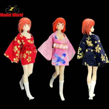 Одежда для женских кукол в масштабе 1/12, кимоно, подходит для 6-дюймовой модели тела фигурки