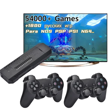 Игровая приставка GSPRO 4K HD TV Game Stick Retro Portable Gaming 50 Эмуляторов для NDS PSP PS1 N64