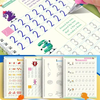 Многоразовые Волшебные тетради для рисования Игрушки для детей Монтессори Обучение управлению ручкой Наклейка для письма Обучающая Развивающая игрушка для детей