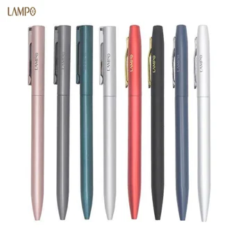 Металлическая вращающаяся гелевая ручка Lampo, ручки для подписи, шариковые ручки с шариковым наконечником толщиной 0,5 мм для офисного бизнеса