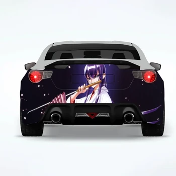 Saeko Busujima Автомобильные наклейки на заднюю панель автомобиля Креативная наклейка Изменение внешнего вида кузова автомобиля Декоративные наклейки
