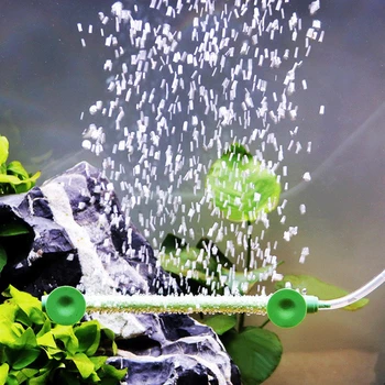 Аквариумный воздушный насос Трубка диффузора из камня для свежего воздуха Аквариум с рыбками Выдвижная Настенная Воздушная труба Присоска Фиксированный Пузырьковый диффузор с водяным пейзажем