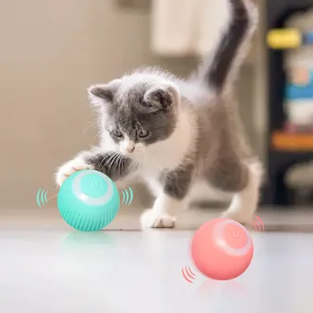Электрические игрушки для кошек с мячом, автоматически перекатывающиеся умные игрушки для кошек, обучающие кошек самодвижущиеся игрушки для котенков для интерактивных игр в помещении