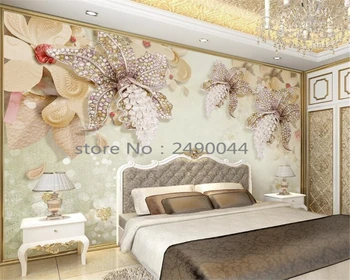 Обои на заказ Beibehang Роскошные ювелирные изделия 3D обои Гостиная Спальня ТВ Фон Фреска фотообои для стен 3d
