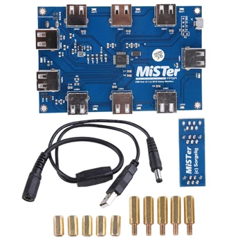 Ручная сварка платы MisTer USB Hub v2.1 Для MisTer FPGA с 7 USB-Портами 62KA