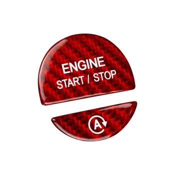 Автомобильные аксессуары Кнопка остановки двигателя Накладка Наклейка для C S Class W206 W223 2021 2022 + (красный)