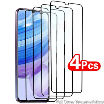 4шт Полностью Закаленное Стекло Для Xiaomi Redmi Note 8 9 10 Pro Протектор Экрана Для Poco X3 Pro NFC M3 F3 10T Защитная Стеклянная Пленка