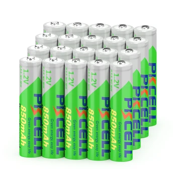 32шт Предварительно заряженных батарейки PKCELL емкостью 850 мАч AAA, 1,2 В NIMH-аккумуляторная батарея AAA и 8ШТ батарейных отсеков AAA с более чем 1200 циклами работы