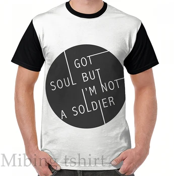 Мужская футболка с забавным принтом, женские топы, футболка, у меня есть душа, но я не солдат, Графическая футболка С круглым вырезом и коротким рукавом, повседневные футболки