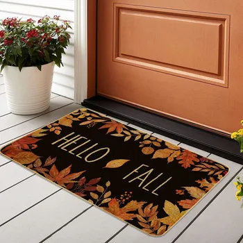 Коврик для входа в дом Happy Fall Осенние кленовые листья, коврики для спальни, гостиной, ковры, украшение для балкона, противоскользящий коврик
