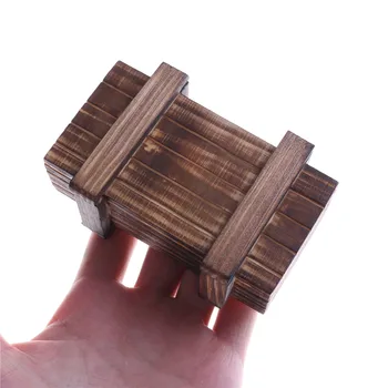 1 ШТ. мини-Волшебный Отсек, Деревянная Коробка-головоломка С Потайным ящиком, детский подарок-головоломка