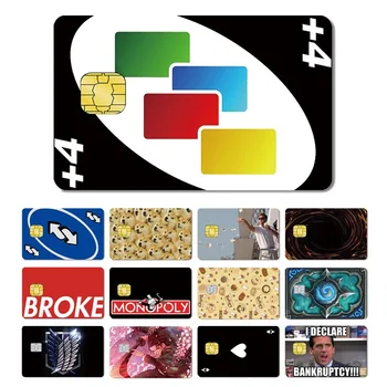 50+ различных стилей Сломанные деньги Череп Stonks Наклейка для покера Пленка Скотч Скин для кредитной карты Дебетовая карта Большой чип