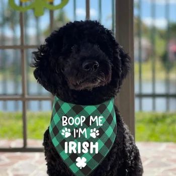 Поддержите меня, я ирландец, Собака на День Святого Патрика, Счастливая Бандана, Обратимые треугольные нагрудники, Шарф, Аксессуары для собак, кошек, домашних животных