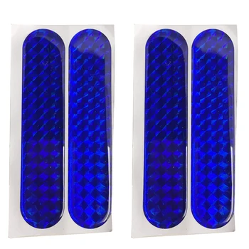 4 шт./компл. Универсальная синяя светоотражающая защитная новинка -Самоклеящийся отражатель ПВХ + наклейка с клейкой лентой для большинства автомобилей