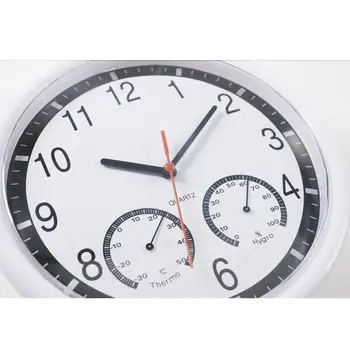Настенные часы Современные бесшумные 10-дюймовые термометры, измерители влажности, настенные часы для домашней кухни
