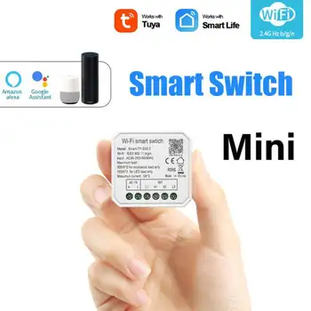 Mini Tuya Alice Smart Home 2/1 Gang WIFI Switch Модуль беспроводной связи DIY Smart APP Control Для Alexa Google Home Yandex