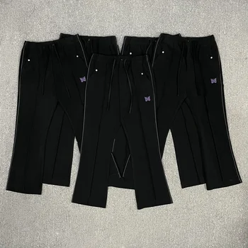 Иглы TRACK 23SS для вышивания бабочек, мужские и женские прямые свободные брюки-клеш в американском стиле