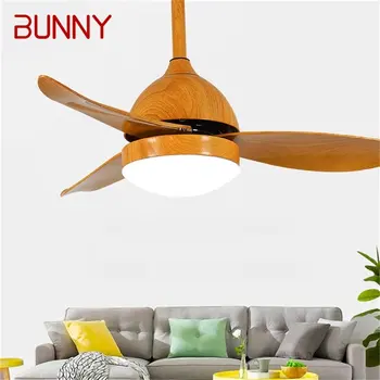 Простой потолочный вентилятор BUNNY с дистанционным управлением Современная светодиодная лампа для домашней столовой спальни