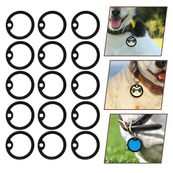 Круглые силиконовые глушители: 15шт ID-глушители, круглые глушители, кольцо для кошки черного цвета