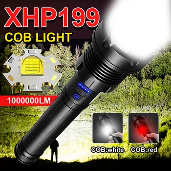 XHP199 Высокомощный Светодиодный фонарик 18650 Или 26650 Аккумулятор XHP50.2 С Зумом, Тактический Фонарь, Охотничий фонарь для кемпинга, Мини-вспышка L2