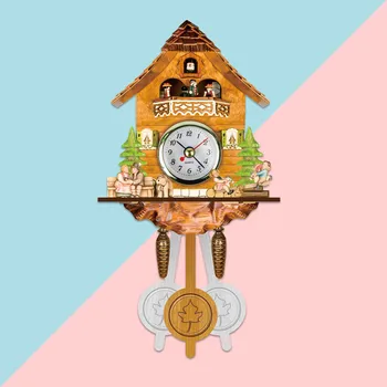 Деревянные настенные часы в форме кукушки, Антикварные часы с маятником, украшения для дома, Детская комната, Спальня, Декор гостиной