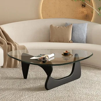 Современный журнальный столик для спальни, Черный журнальный столик в скандинавском минималистичном стиле, Лакированная мебель Stolik Kawowy, Гостиная MZYYH
