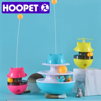 HOOPET 4-Цветная Интерактивная Игрушка Для Кошек IQ Treat Ball Smarter Pet Toys Food Ball Дозатор Корма Для Кошек, Играющих В Тренировочные Мячи
