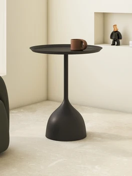 Приставной столик для дивана Журнальный столик для гостиной Маленький круглый столик Металлический Железный Прикроватный столик Прикроватный столик для хранения 40 *60 см