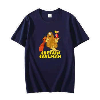 Футболка из чистого хлопка Captain Caveman, анимированное телешоу 80-х, мультфильм для детей, классный подарок, графические футболки, летняя уличная одежда в стиле харадзюку