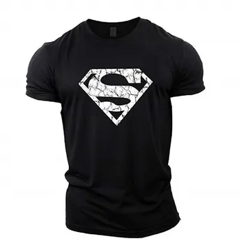 Новая летняя черная футболка для фитнеса, модный спортивный топ с коротким рукавом, 3D уличная футболка, хит продаж, большие размеры