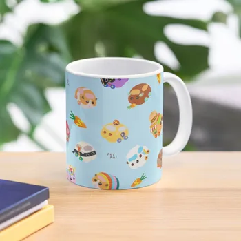 Дизайн Pui Pui Molcar с разными персонажами - Синяя кофейная кружка, керамические чашки, керамические чашки, Стеклянная кружка, термокружка для кофе