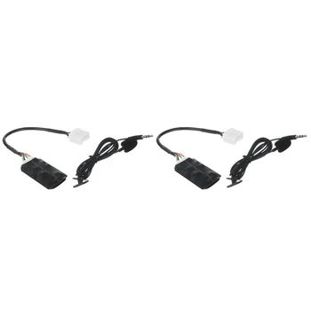 2X Автомобильный Радио Аудио Адаптер Bluetooth Aux Кабель Микрофон Громкой Связи Для Honda Accord Civic CRV Fit Siming Odyssey