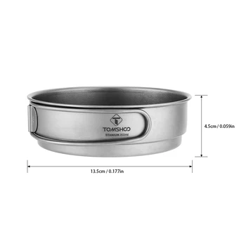 TOMSHOO 350 мл Титановая сковорода Чаша Тарелка Сковорода для пикника на открытом воздухе посуда кухонные принадлежности