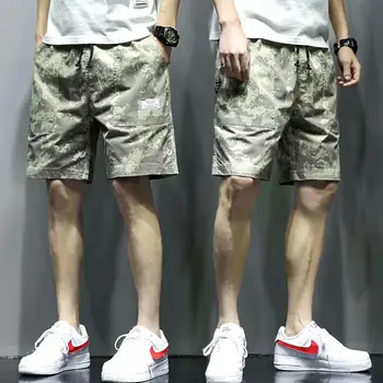 Качественные мужские повседневные шорты Camouflage Homme Cargo, мужские короткие шорты в стиле милитари, мужские шорты-бермуды T105