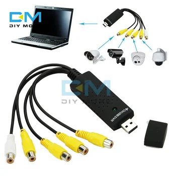 Кабельный адаптер USB 2.0 Конвертер 4-канальный адаптер для карты захвата аудио-видео Easycap Capture для ТВ-видео DVD VHS