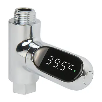 Термометр для душа с цифровым дисплеем, Аксессуары для ванной комнаты, Вращающийся на 360 ° светодиодный дисплей, душ с водой в режиме реального времени для кухни