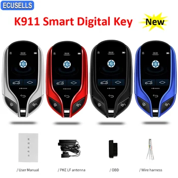 Новейшая Система Бесключевого доступа K911 PKE Smart LCD Key для Maserati Style Для Audi Для BMW Для Lexus Для VW Работает с Мобильным телефоном