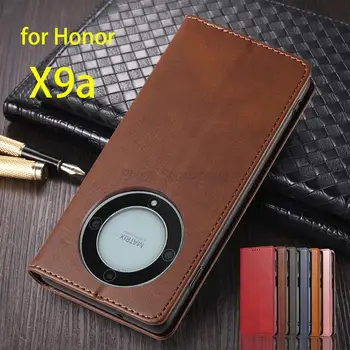 Кожаный чехол для Huawei Honor X9a 5G RMO-NX1 Флип-кейс держатель для карт Кобура С магнитным притяжением Чехол-бумажник Fundas Coque