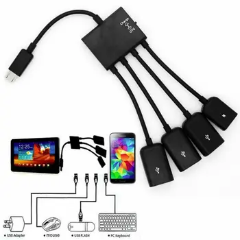 Адаптер Micro USB OTG Hub для Смартфона / Планшета Micro USB Splitter для Apple Samsung Lenovo Xiaomi Redmi Huawei Mouse Keyboard